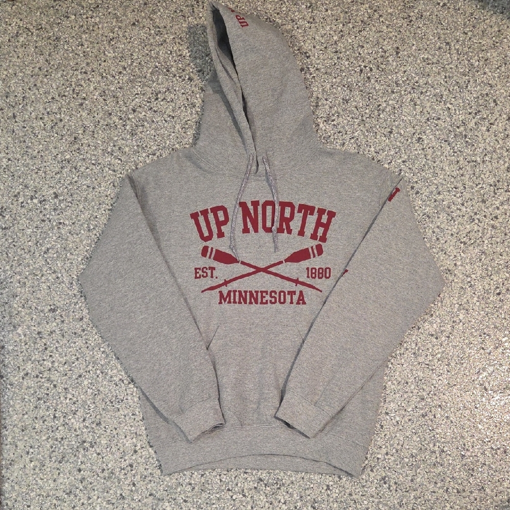 Gray 'Up North' Hoodie Size Small